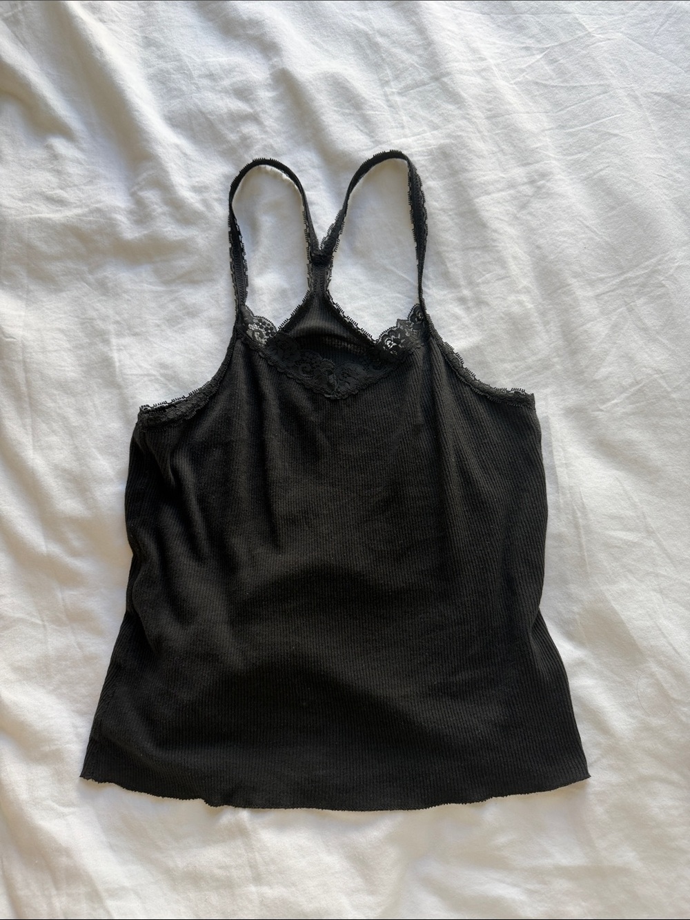 brandy melville black lace tank top